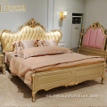 Muebles de dormitorio de estilo americano de lujo Cama tamaño King de madera